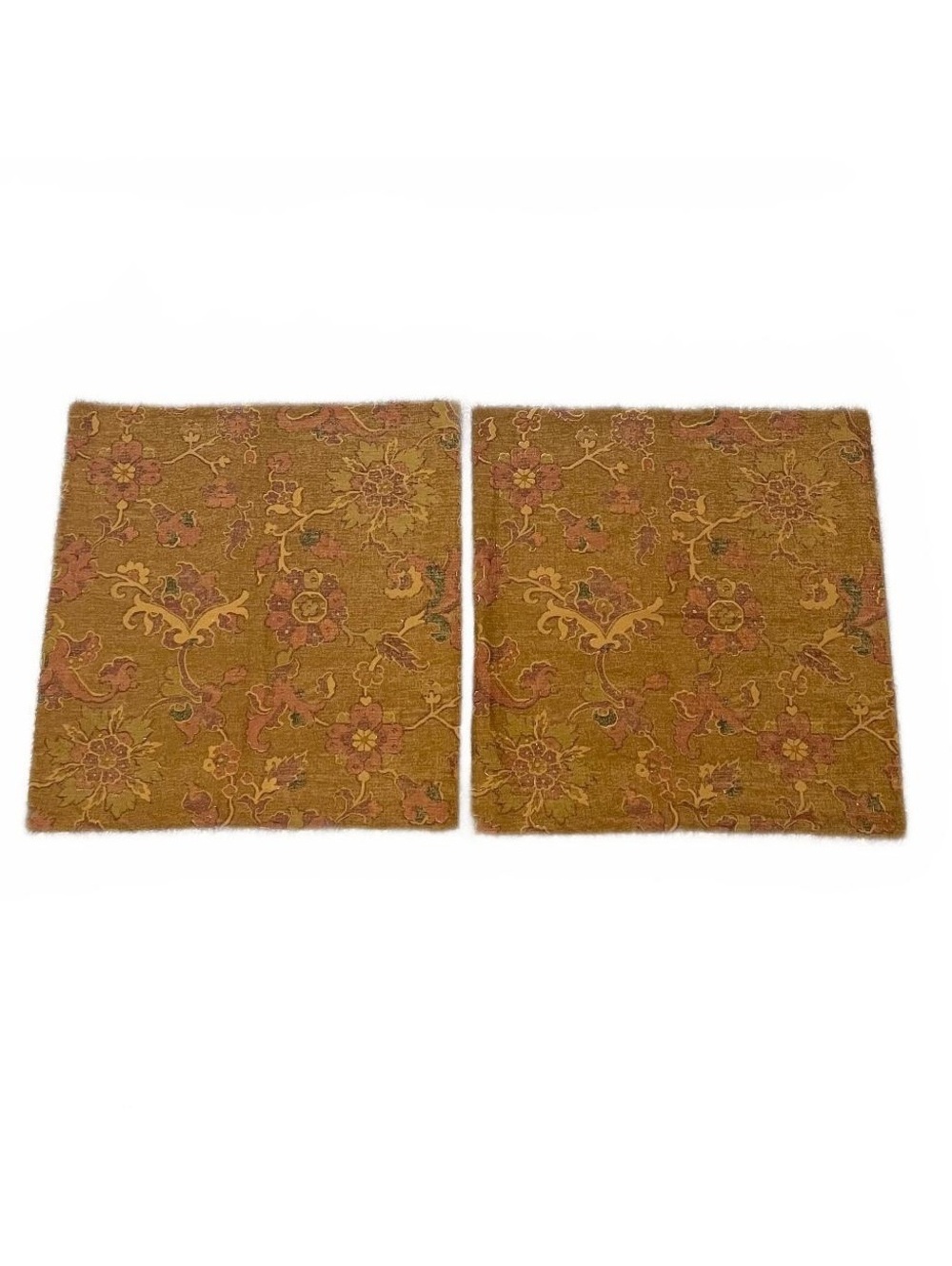 Pottery Barn Brown Retired Shiraz Floral Pattern Throw Pillowcases 2PC 20x20